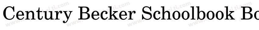 Century Becker Schoolbook Bold字体转换
